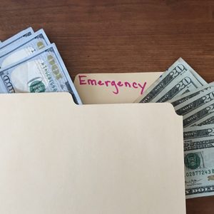 cash in emergency folder