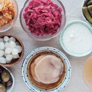 variety of fermented probiotic foods for gut health