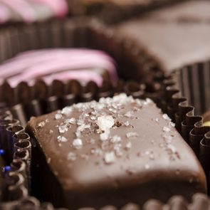 Salted Caramel Chocolate Truffle Close-Up