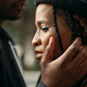 Gentle touch. Tender love relationship