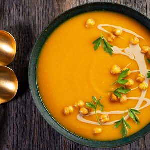 Butternut Squash Soup With Tahini And Crispy Chickpeas Courtesy Ellie Krieger 3 2